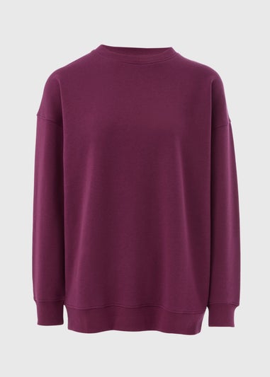 Burgundy Longline Sweatshirt