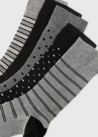 5 Pack Multicolour Patterned Socks