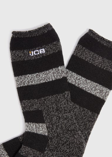 JCB Black Stripe Thermal Socks