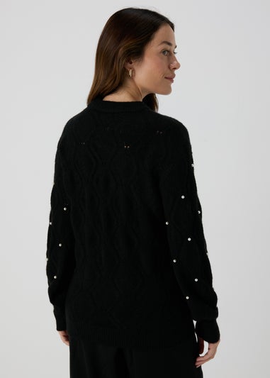 Black Pearl Embellished Jumper