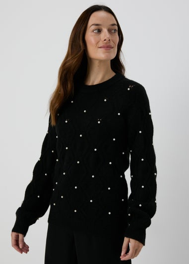 Black Pearl Embellished Jumper