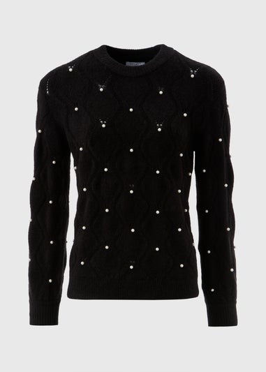 Black Pearl Embellished Jumper