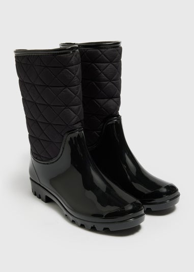 Black Quilt Wellies