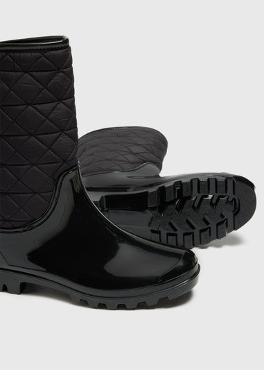 Black Quilt Wellies