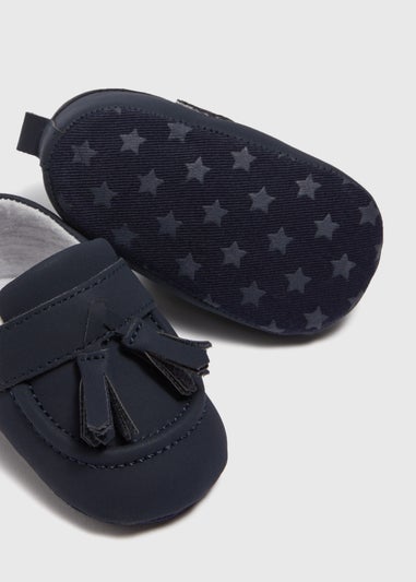 Baby Navy Tassel Loafer Shoes (Newborn-18mths)