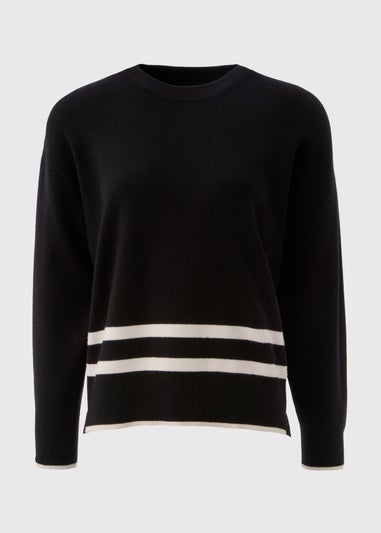 Et Vous Black Stripe Knitted Jumper