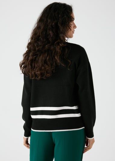 Et Vous Black Stripe Knitted Jumper