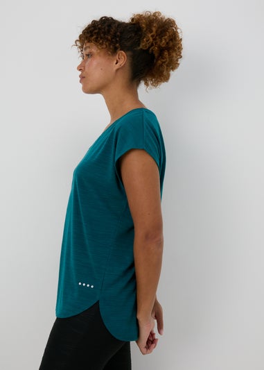 Souluxe Teal V Neck T-Shirt