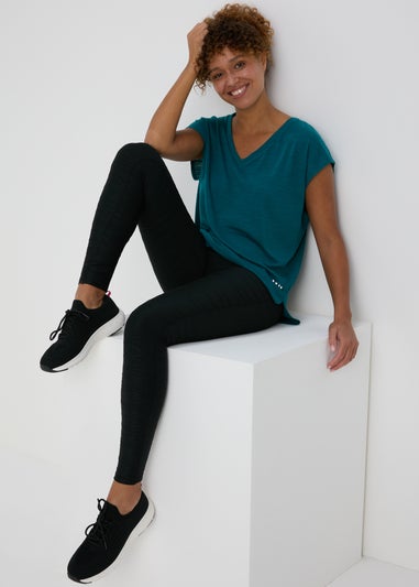 Souluxe Teal V Neck T-Shirt