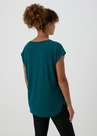 Souluxe Teal V Neck T-Shirt