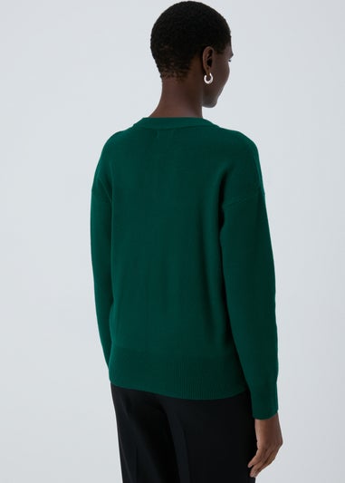 Et Vous Green Button Jumper