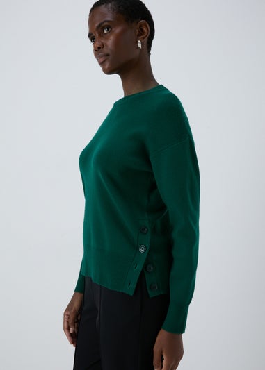 Et Vous Green Button Jumper