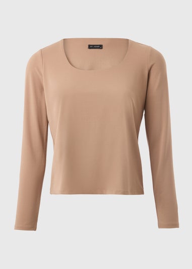 Et Vous Camel Square Neck Top