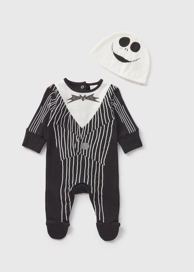 Baby Black Halloween Jack Skellington Sleepsuit & Hat Set (First Size-18mths)