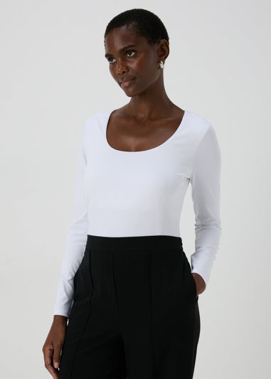 Et Vous White Square Neck Top Matalan