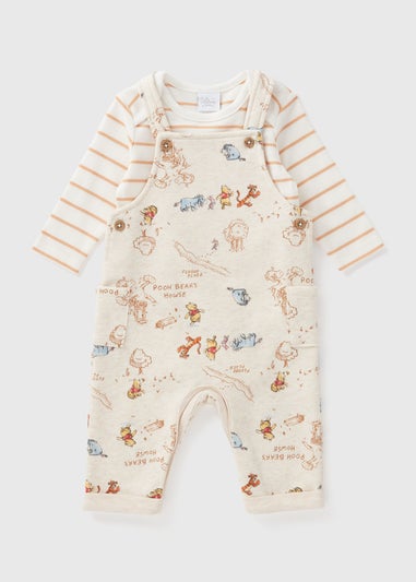 Winnie The Pooh Baby Cream Tigger Dungaree & Top Set (Newborn-18mths)