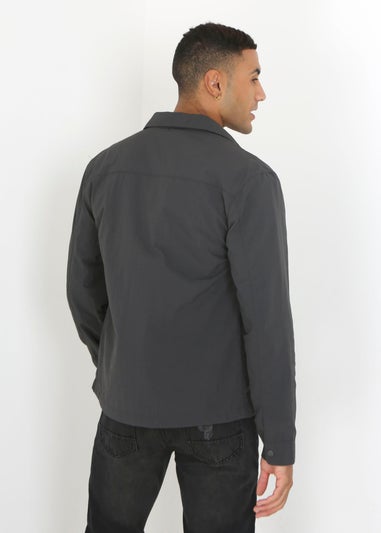 Brave Soul Charcoal Pearson Lightweight Shacket