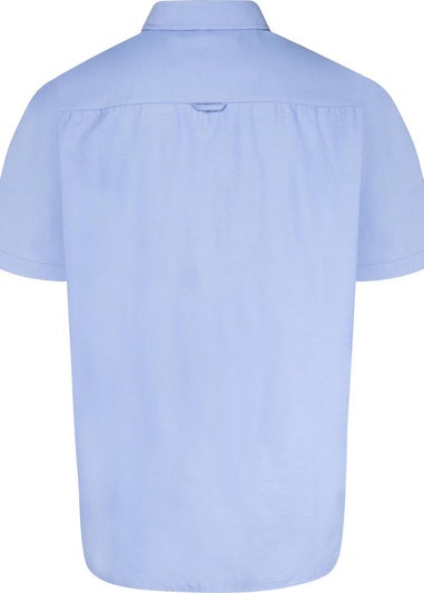 Duke Sky Blue James Oxford Kingsize Short-Sleeved Shirt