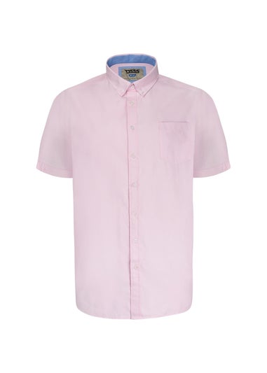 Duke Pink James Oxford Kingsize Short-Sleeved Shirt