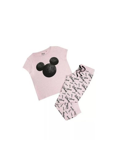 Disney Dusty Pink Mickey Mouse Silhouette Pyjama Set