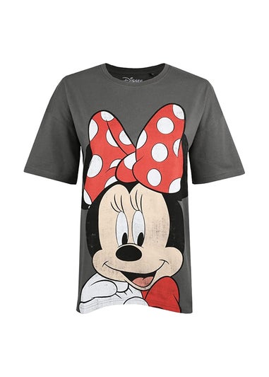 Disney Charcoal Grey Minnie Mouse Smile T-Shirt