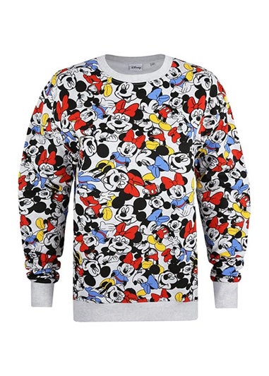 Disney Light Grey Fun Time Mickey & Minnie Mouse Sweatshirt