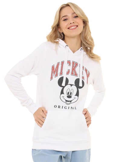 Disney White Collegiate Mickey Mouse Hoodie
