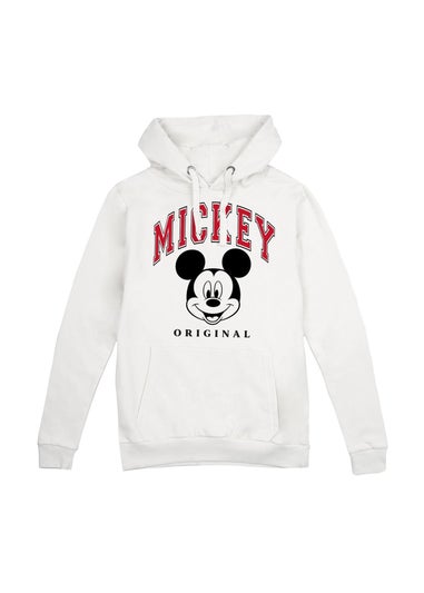 Disney White Collegiate Mickey Mouse Hoodie