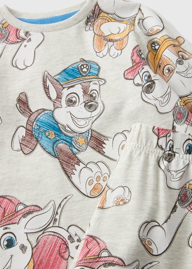 Paw Patrol Kids Oatmeal Sketch Top & Bottom Pyjama Set (1-7yrs)