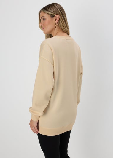 Cream Longline Sweatshirt