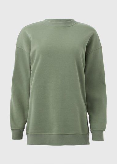 Khaki Longline Sweatshirt