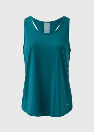 Souluxe Turquoise Mesh Detail Vest Top