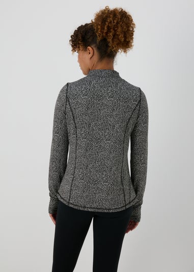 Souluxe Black Half Zip Top