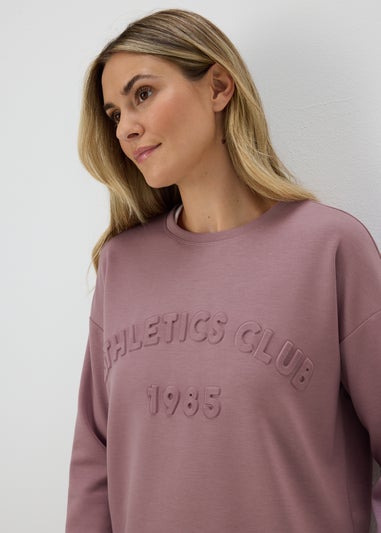 Souluxe Purple Slogan Sweatshirt