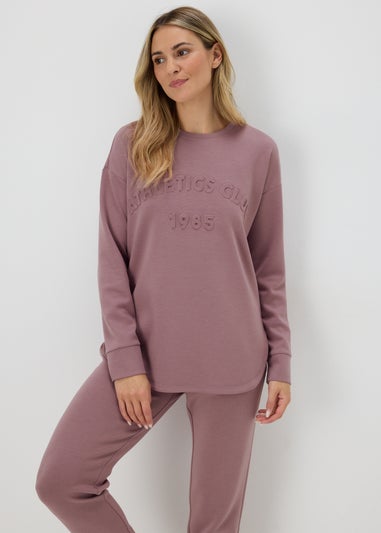 Souluxe Purple Slogan Sweatshirt