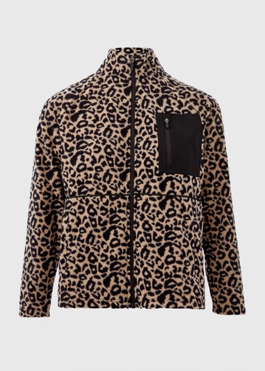 Souluxe Brown Leopard Print Fleece