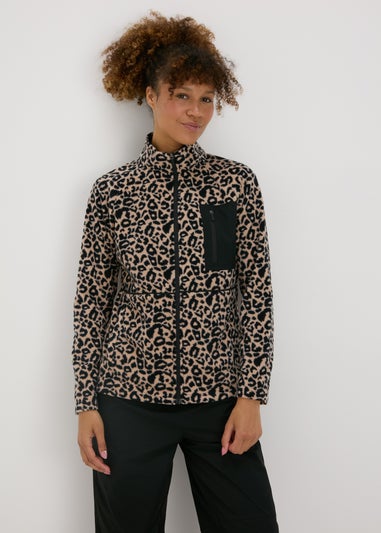 Souluxe Brown Leopard Print Fleece