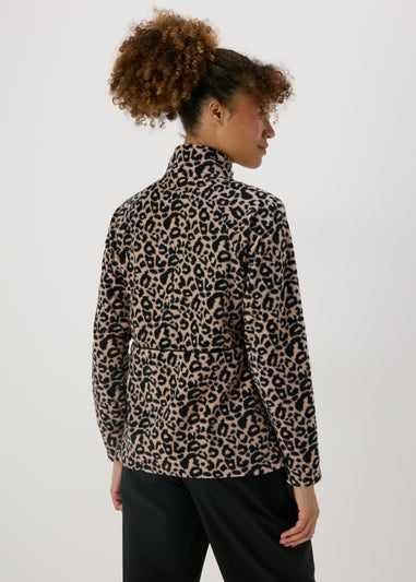 Souluxe Brown Leopard Print Fleece