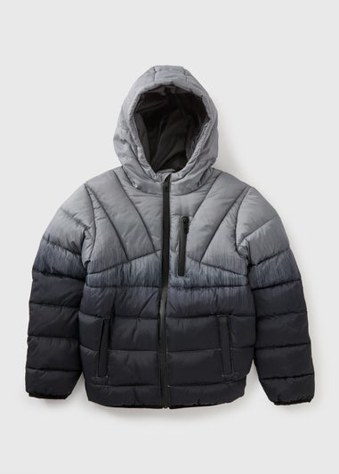 Boys Grey Ombre Padded Jacket (7-15yrs)