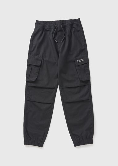 Boys Black Ripstop Cargo Trousers (7-15yrs)