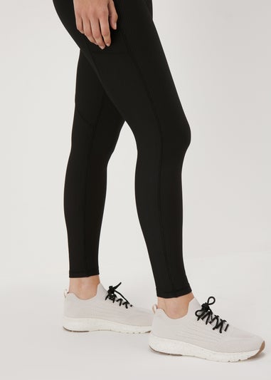 Souluxe Black Ribbed Sports Leggings