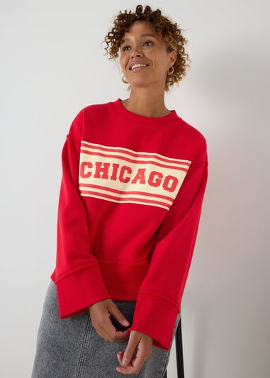 Red Chicago Sweatshirt