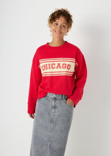 Red Chicago Sweatshirt