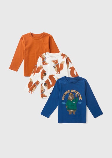 Boys 3 Pack Outdoor Adventure T-Shirts (1-7yrs)