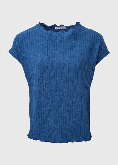 Blue Textured T-Shirt