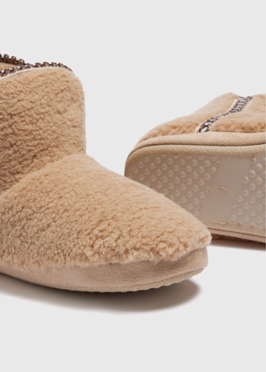 Tan Borg Slipper Boot