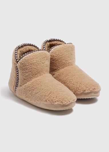 Tan Borg Slipper Boot