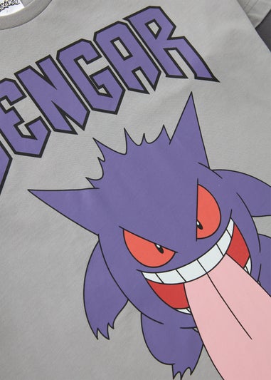 Pokemon Kids Grey Gengar Long Sleeve Top (Younger 4-12)