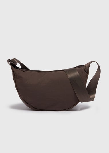 Brown Nylon Moon Bag