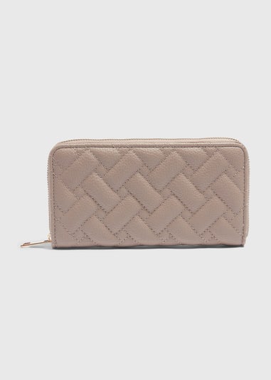 Taupe Quilted Purse